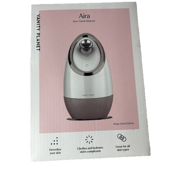 Vanity Planet Aira Ionic Facial Steamer White Spa at Home Self Care Essentials - Picture 1 of 4